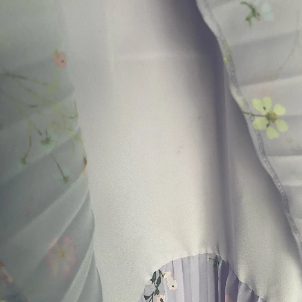NWT Self-Portrait Lilac Floral Tiered Dress Size UK 14/US 10 - Picture 12 of 12
